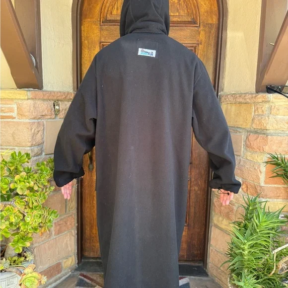 SurfFur Black Long parka with Hood - size XL - never worn. - Picture 7 of 7